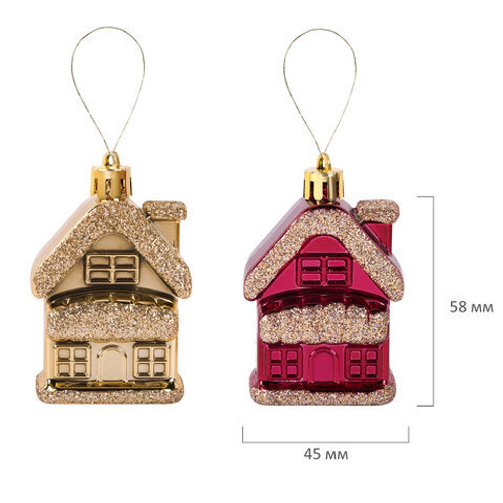 Шары ёлочные НАБОР 53 предмета, "Gold Wine", бордовый/золото, пластик, ЗОЛОТАЯ СКАЗКА, 592182