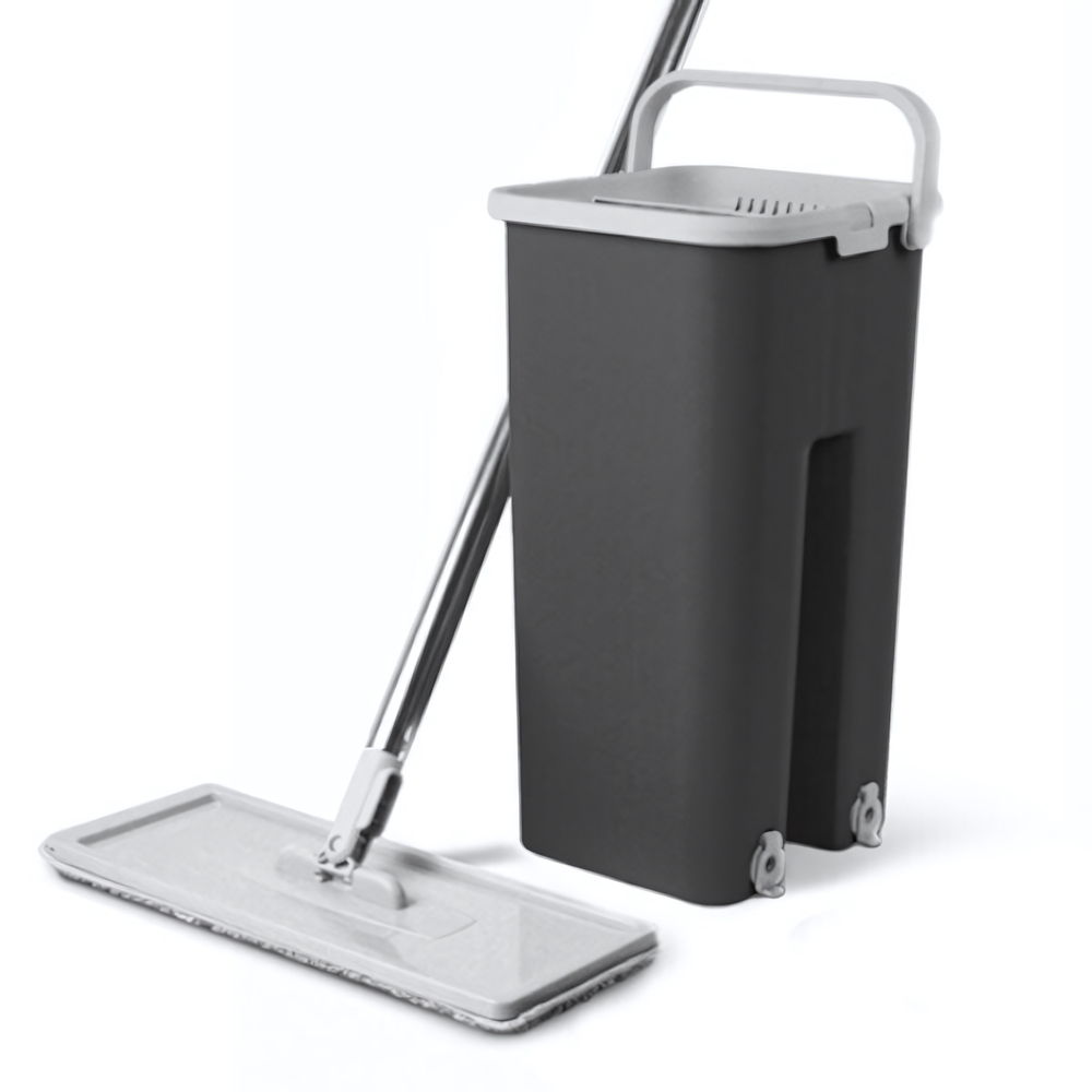 Набор для уборки HANDY Lite 6 л. (ведро с отжимом + швабра + 2 насадки) в инд. упаковке цвет графитовый