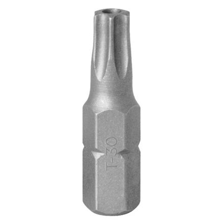 Цена на KING TONY (102530U) Вставка (бита) торцевая 1/4", L = 25 мм, TORX с отверстием, T30