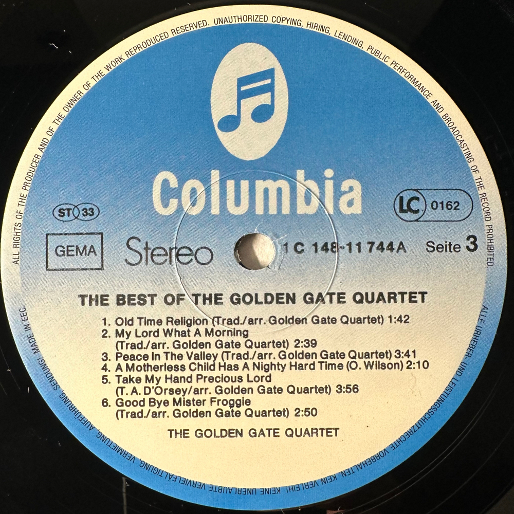 The Golden Gate Quartet ‎– The Best Of The Golden Gate Quartet 2LP (Германия)