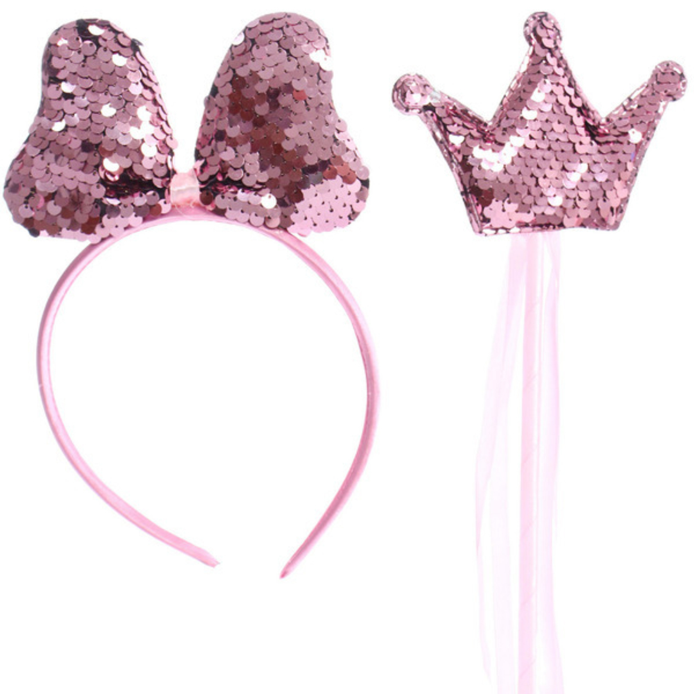 Набор карнавальный «Сказочная кошка» (ободок, палочка), микс