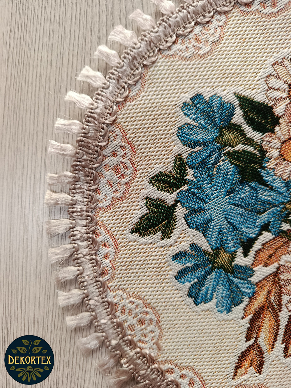 Набор гобеленовых салфеток Полевые цветы D20 см 6шт