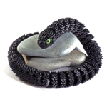 Фигурка змеи, змея игрушка антистресс "шипастая", черная, 55 см.