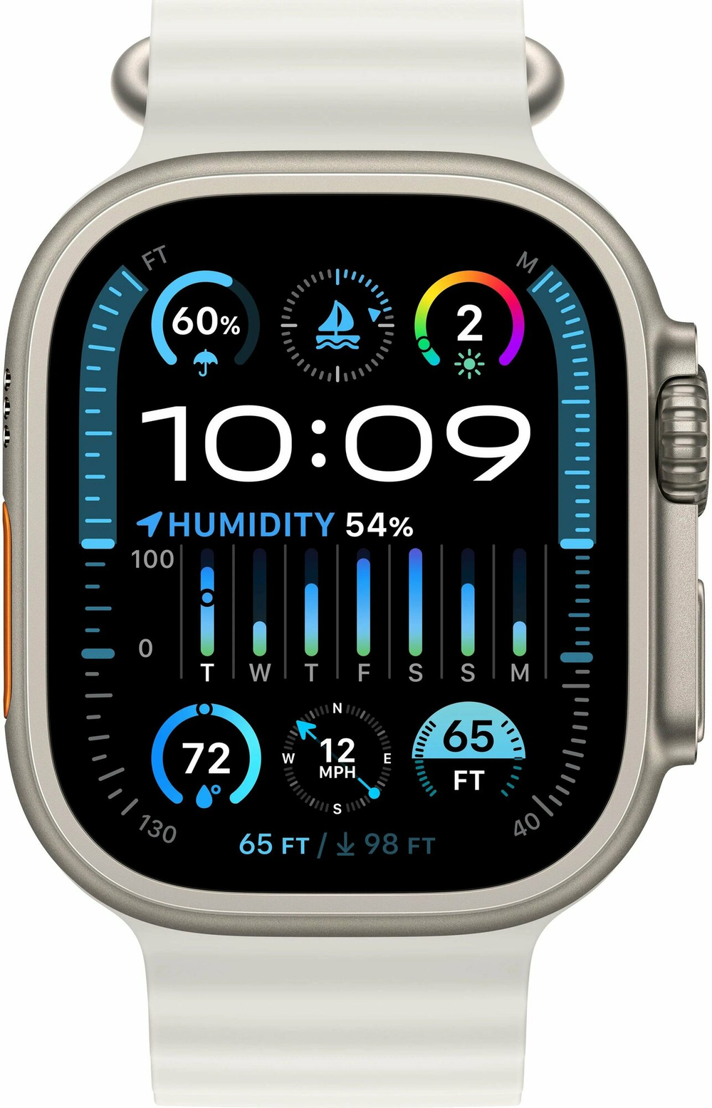 Умные часы Apple Watch Ultra 2 49mm Titanium White Ocean Band (MRF93)