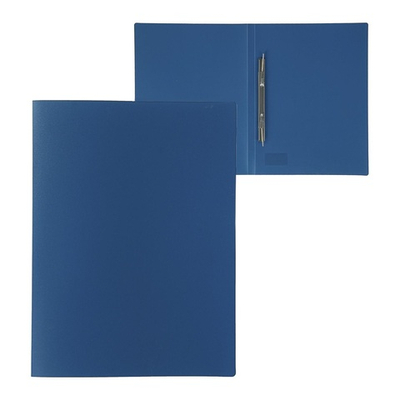 Папка-скоросшиватель Calligrata, A4, кор. 15 мм, 500 мкм, синий, пластик, 100 л.