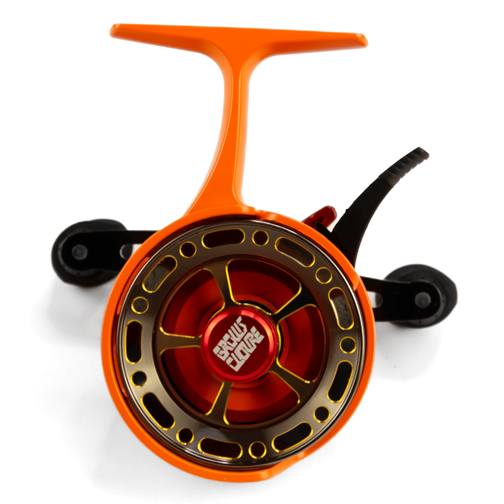 Катушка зимняя мультипликаторная Grows Culture Frozen L, Оранжевый (5+1BB, мет. шпуля)