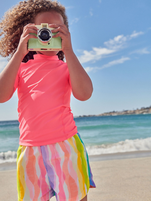 Рашгард с коротким рукавом для девочки Next N16-678, Розовый