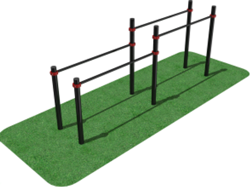 ДВОЙНЫЕ РАЗНОУРОВНЕВЫЕ БРУСЬЯ ДЛЯ ОТЖИМАНИЙ (АН-914)