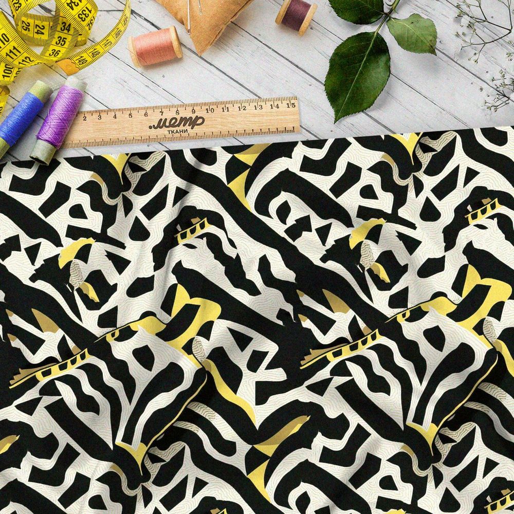 Ткань премиум атлас магия полета фантазии