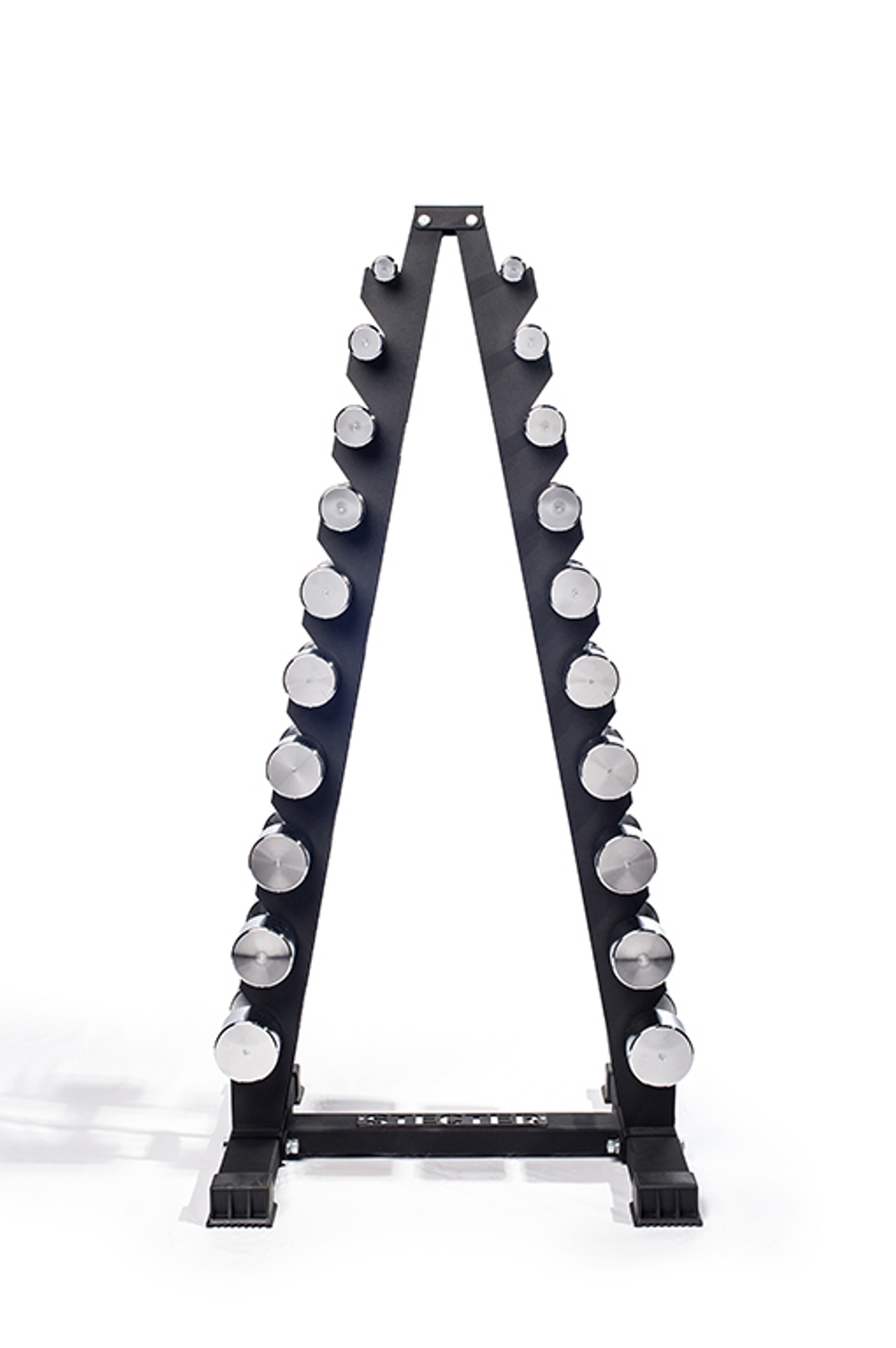 Гантельный ряд хромированный 1-10 кг со стойкой