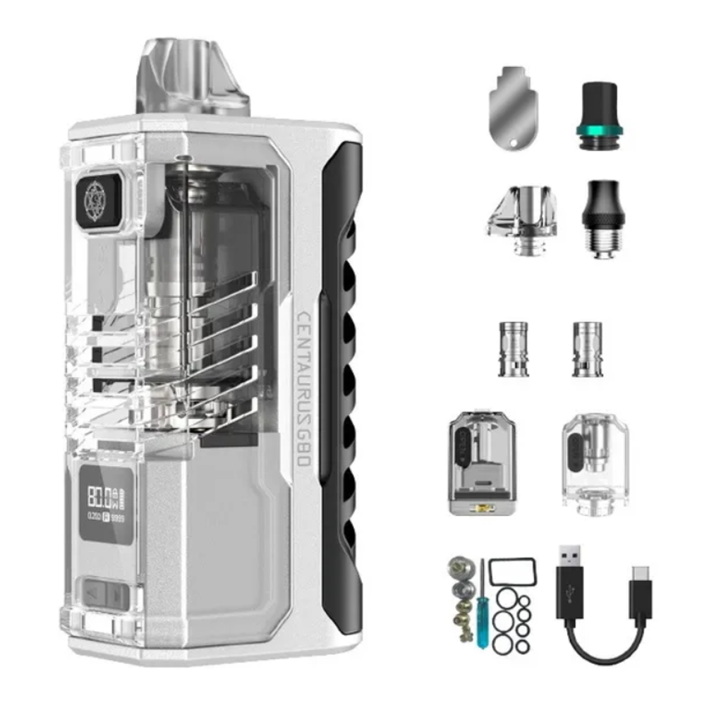 Lost Vape Centaurus G80 AIO RBA Editon Kit - Space Silver Lost Vape Centaurus G80 AIO RBA Editon Kit - Space Silver