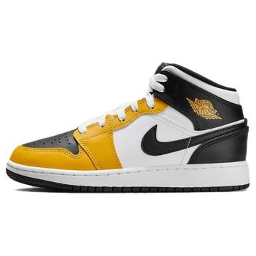Jordan Air Jordan 1 Детские баскетбольные мячи В СЕРЕДИНЕ Желтого черного Юнисекса