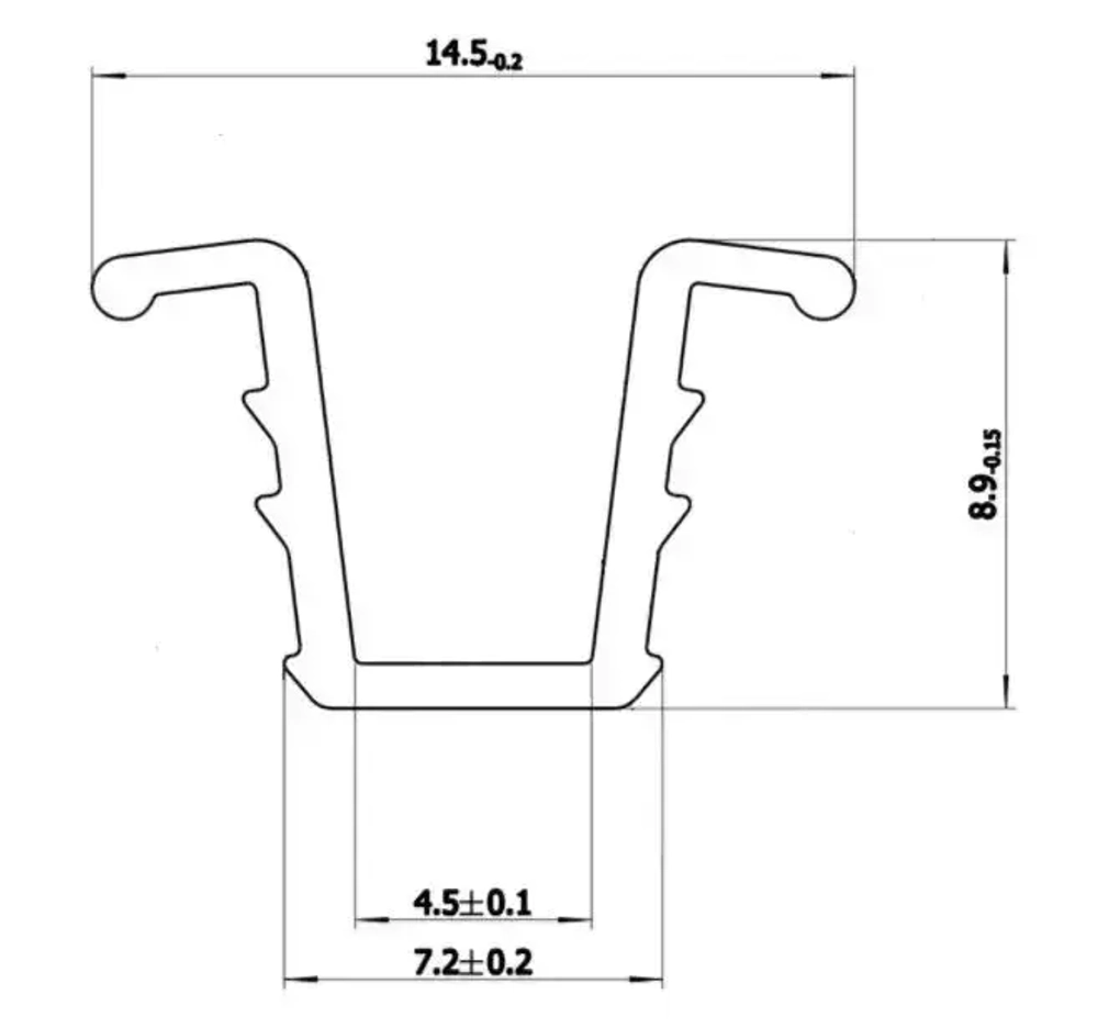 Профиль направляющий для шкафа-купе СТ 147, врезной, длина 1,5 м (комплект 2 шт)