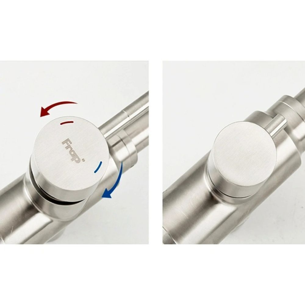 Смеситель для кухни, Frap, с картриджем, подкл к фильтр, нерж, F43899-1