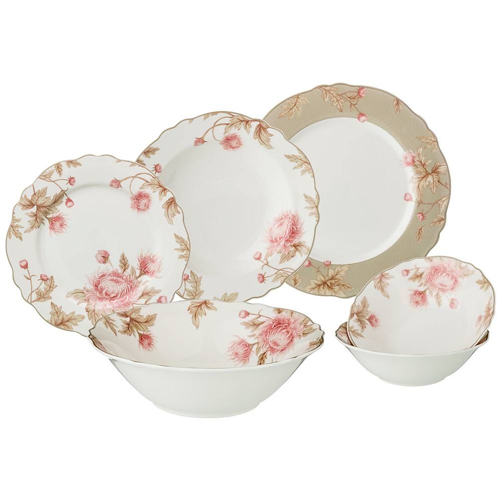 СТОЛОВЫЙ СЕРВИЗ LEFARD "АСТРА" НА 6 ПЕР. 21 ПР. (КОР=2НАБ.)