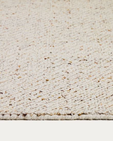 Ковер Lenuo из шерсти жаккардовый цвет экрю, 200 x 300 см