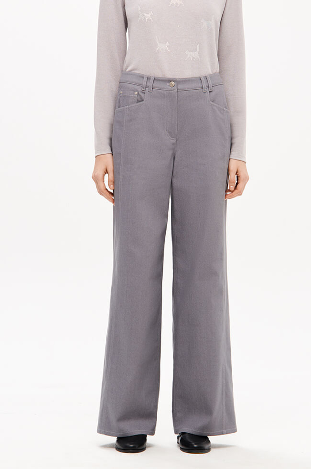 31205 Джинсы женские (серый джинс)