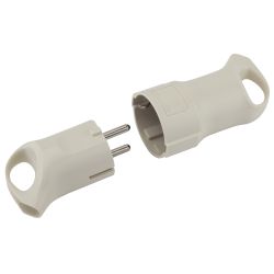 Розетка ЭРА R3 кабельная c заземлением 16A с кольцом непрямой ввод белая