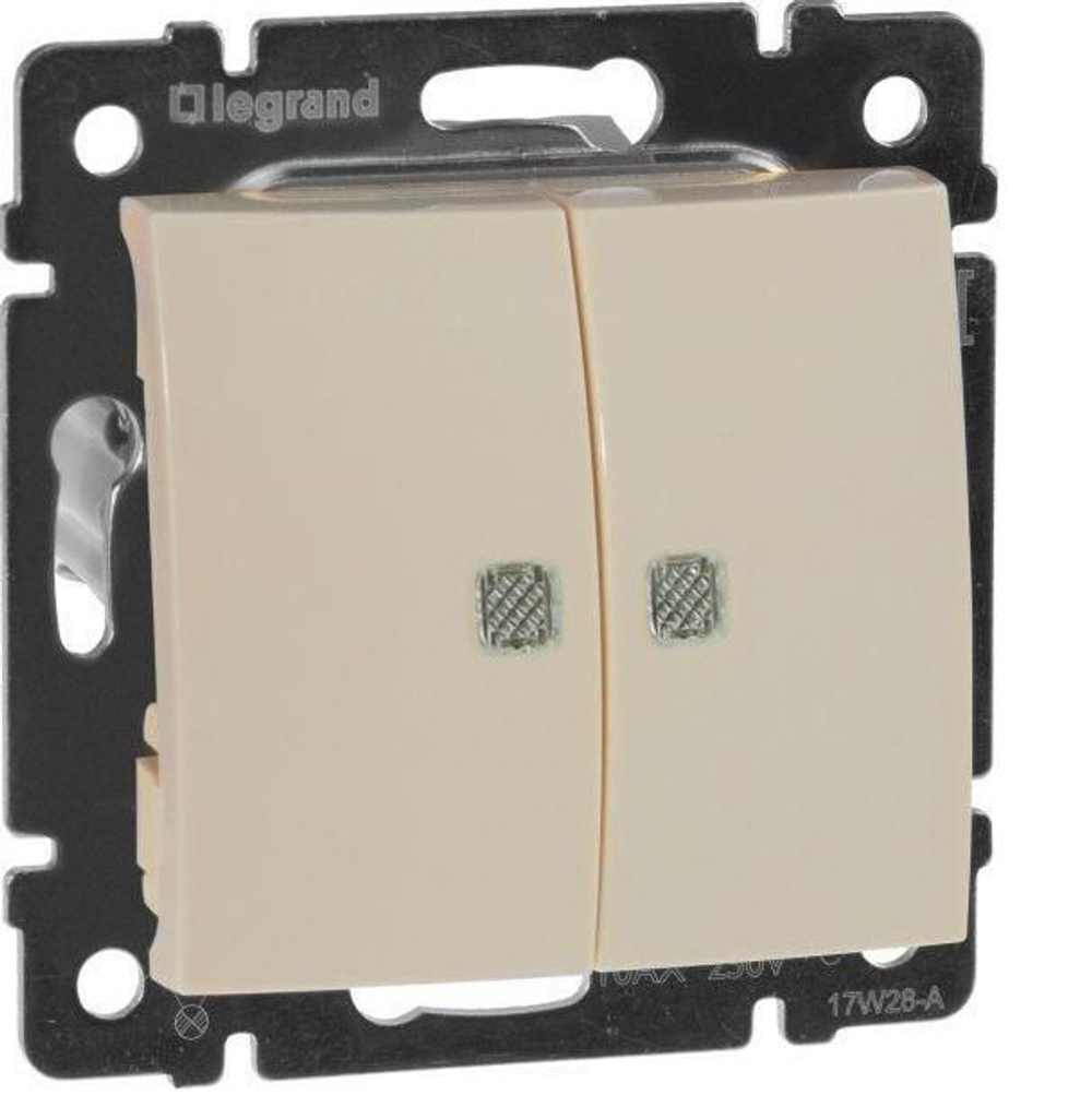 Legrand выключатель 4328 с рамкой 2 с/к