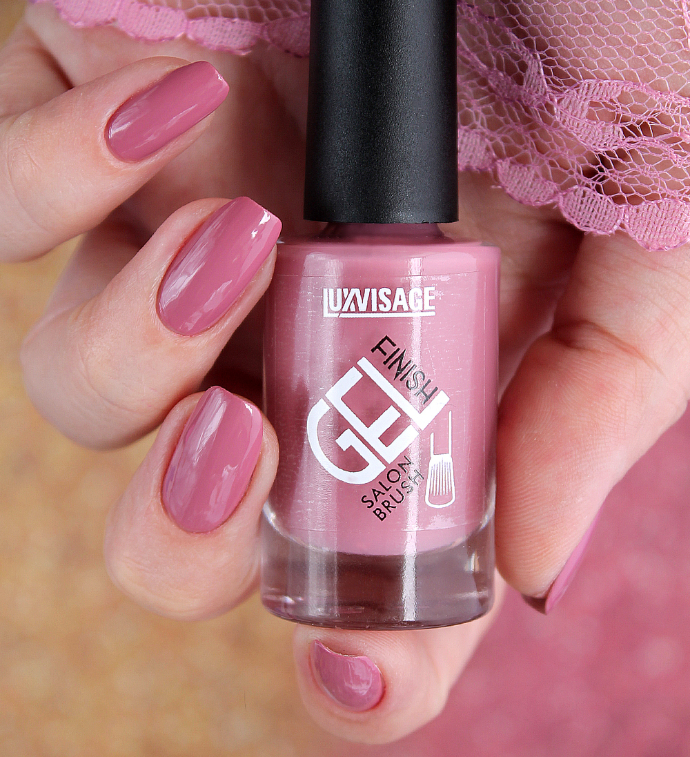 LuxVisage ЛАК для ногтей GEL finish тон 15 ПЫЛЬНАЯ РОЗА 9 мл
