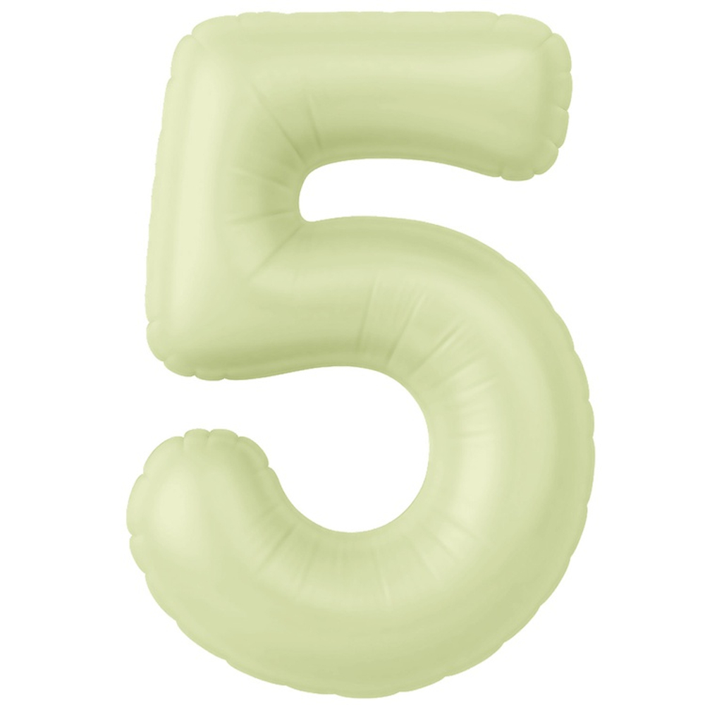 Шар фольгированный Цифра 5 101 см (Желтый)