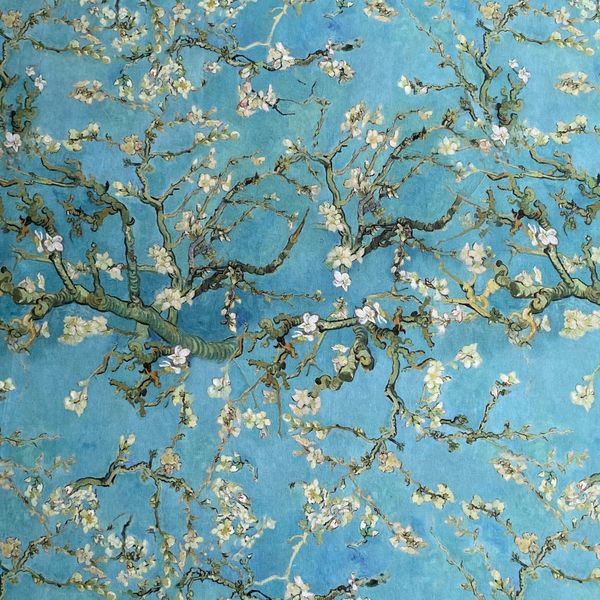 Цветущая ветка, Ван Гог, хлопок Handmade Fabrics 1