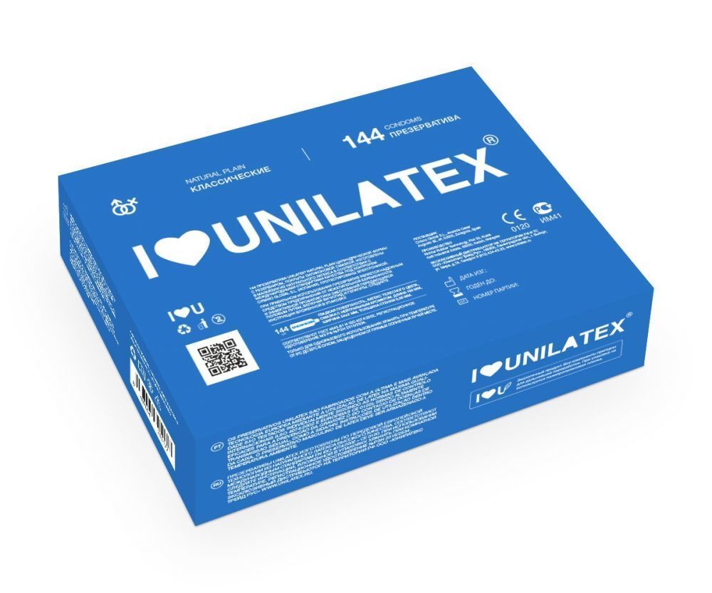 Unilatex Natural Plain Упаковка 144 шт. презервативы гладкие №144