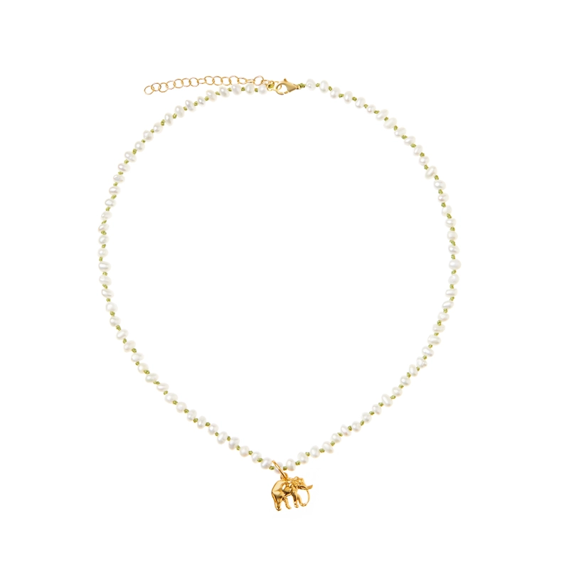 Колье Жемчужный Волшебник – Оливковое, Слон