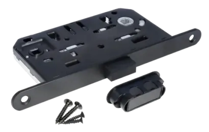 Защелка межкомнатная M1895 BL с ответной планкой, магнитная сантехническая, цвет черный