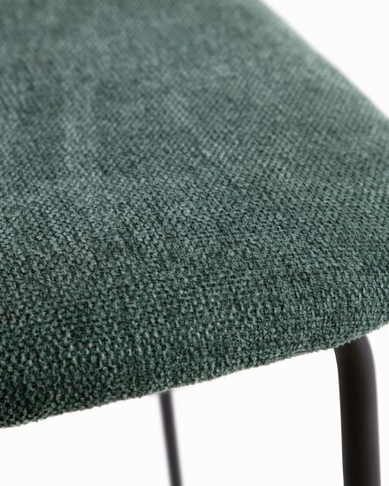 Стул Benilda зеленый с дубовым шпоном и сталь с черной отделкой Испания La Forma