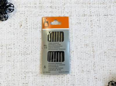 Иглы швейные "PONY" 10352 ремонтные универсальные №1/0, 6 игл