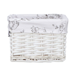 Корзина стеллажная "Цветы", Д250 Ш180 В180, белая