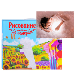 Картина по номерам красками на холсте "Лунная фея", 30*40см, РЫЖИЙ КОТ