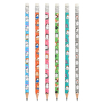 Набор черных простых заточенных карандашей, 12 шт, с ластиком, MC-Basir, с рисунком Котиков, деревянные обычные чернографитные карандаши для начинающих, HB (твердо-мягкий), графитовые серые для школы