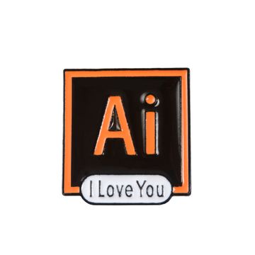 Значок металлический на одежду/Пин. Illustrator