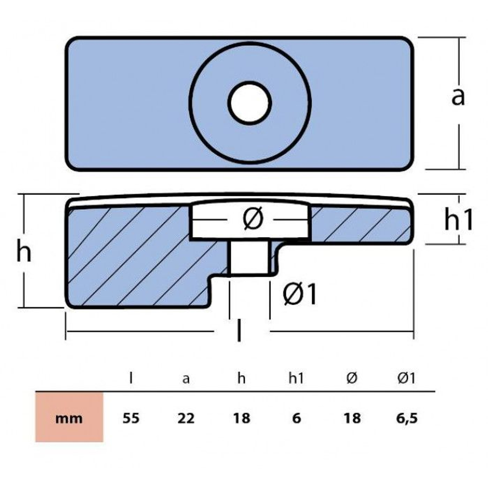 Анод алюминиевый Suzuki 55321-90J01 (10269839)