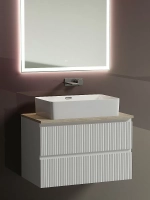 Тумба с раковиной Sancos SNOB T 80 со столешницей, белая матовый
