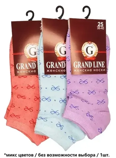 Носки женские GRAND LINE (ЖК-08, бантики), р. 25 (н) (в)