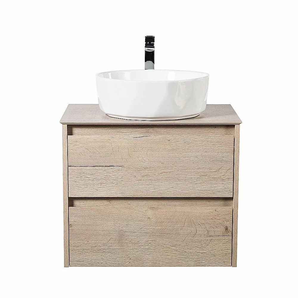 Тумба с раковиной и столешницей BelBagno KRAFT 60 Rovere Galifax Bianco