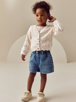 Кардиган вязаный для девочки Next E25-148, Кремовый