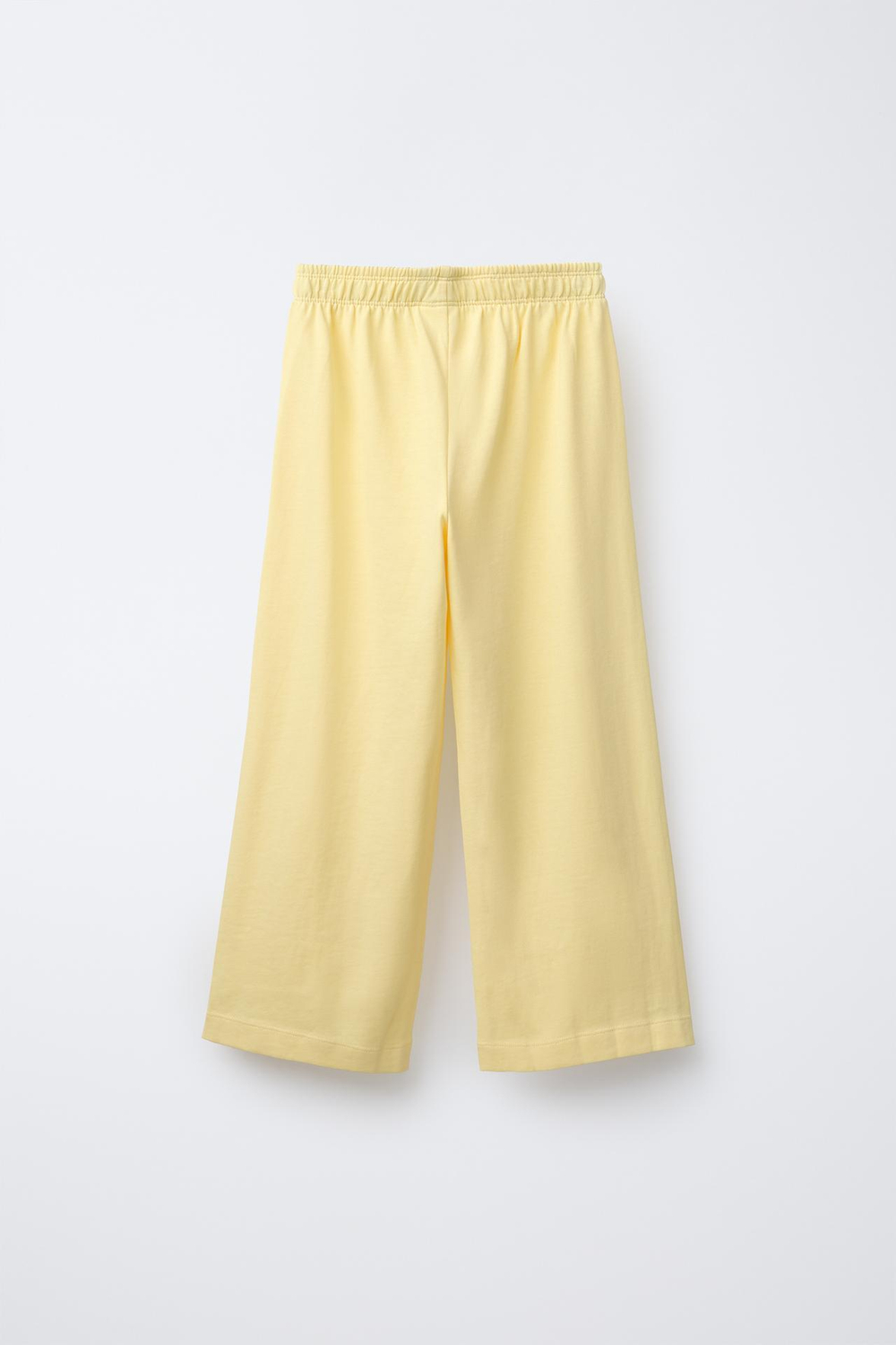 ZARA ОДНОТОННЫЕ БРЮКИ WIDE LEG HEAVY WEIGHT, ЖЕЛТЫЙ