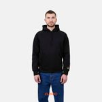  Толстовка мужская Carhartt WIP Hooded Chase Sweatshirt  артикул:I026384/I033661_black - купить в магазине Дайс