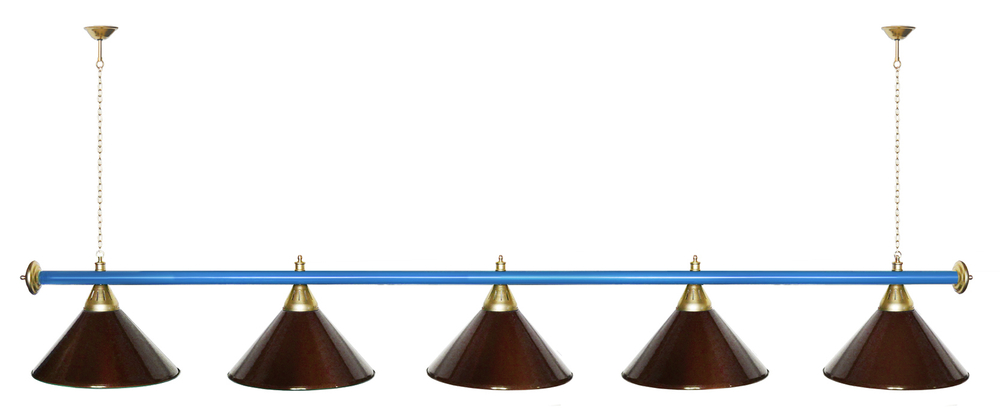 Лампа STARTBILLIARDS 5 пл. (плафоны золотые,штанга золотая,фурнитура золото)