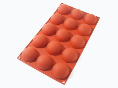 Силиконовая форма «Полусфера 15 ячеек» SA0004, Silico, Россия