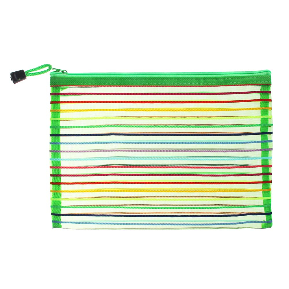 Конверт универсальный тм ЮL "Мультиколор" ф А4 на молнии 33,5х24см, полиэстер сетка, 6 цветов