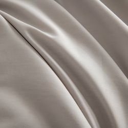 Комплект постельного белья на резинке Однотонный Сатин Элитный «Серый жемчуг»