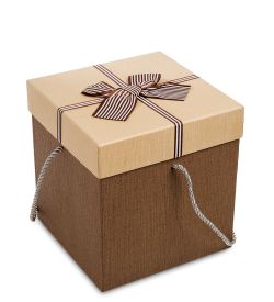 WG-21/3-A Коробка подарочная «Куб» цв.коричн./беж.