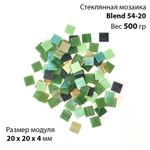 Купить стеклянную мозаику зеленых цветов и оттенков