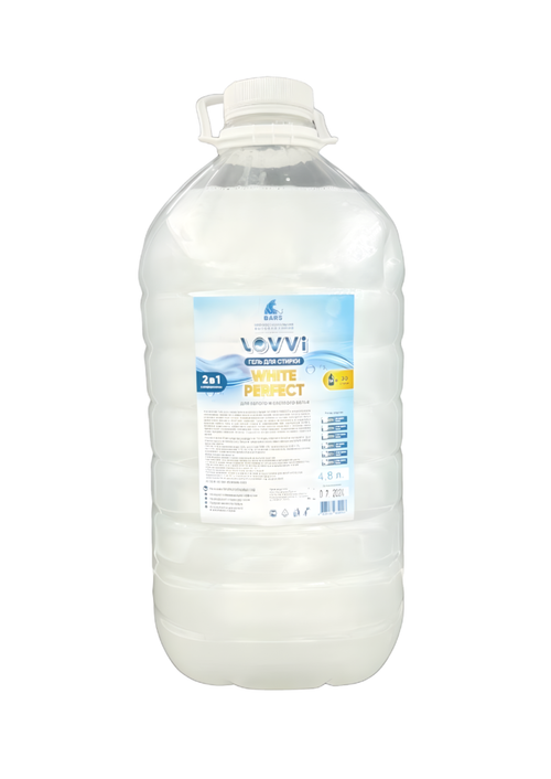 Гель для стирки белого и светлого белья  Lovvi " White perfect" 4,8л (BARS)