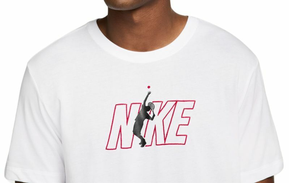 Мужская теннисная футболка Nike Court Dri-Fit Short Sleeve T-Shirt - white
